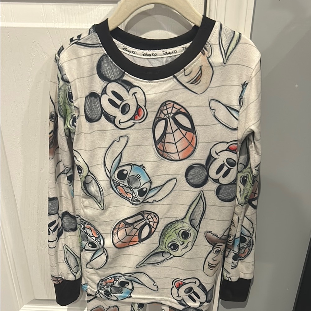 Disney Kids Character Long Sleeve Shirt - White